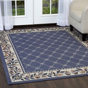 Home Dynamix Area Rugs: Premium Rug: 7015: Country Blue 3' 7"x5' 3" Rectangle